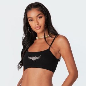 Adore Rhinestone Edikted Crop Top